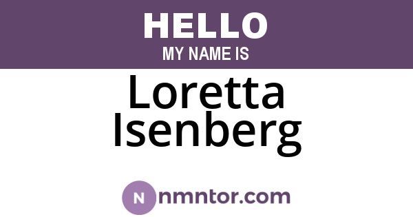 Loretta Isenberg