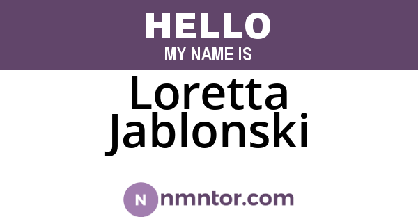 Loretta Jablonski