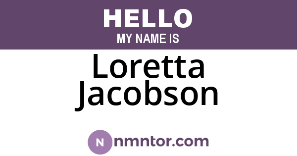Loretta Jacobson