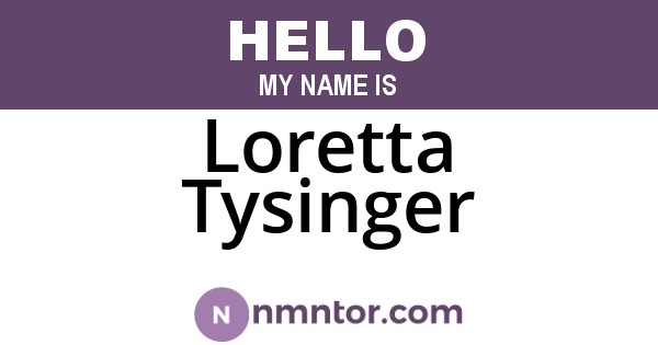 Loretta Tysinger