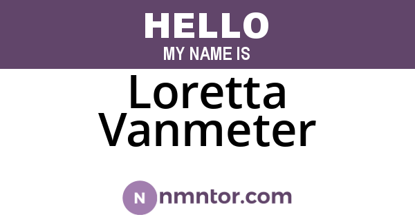 Loretta Vanmeter