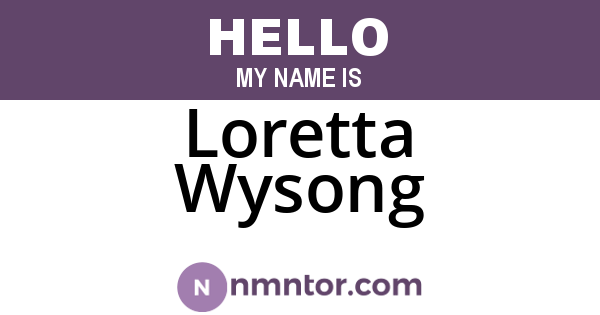 Loretta Wysong