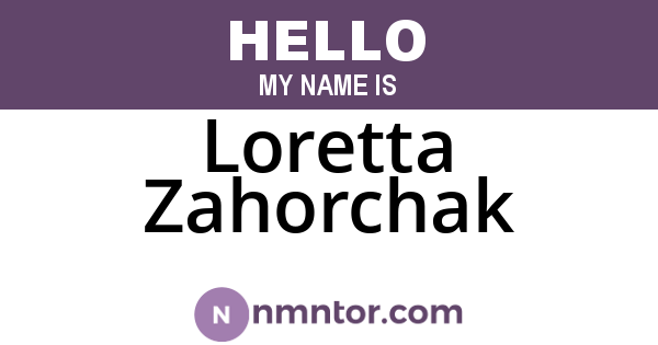 Loretta Zahorchak