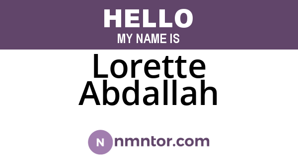 Lorette Abdallah