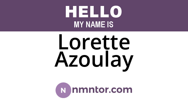Lorette Azoulay