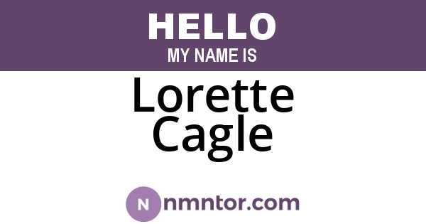 Lorette Cagle