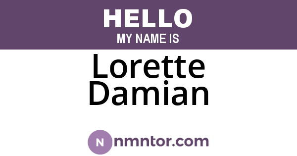 Lorette Damian