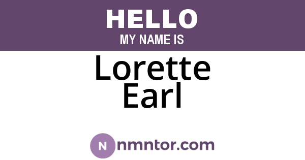 Lorette Earl