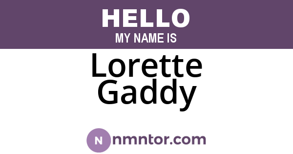 Lorette Gaddy