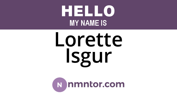 Lorette Isgur