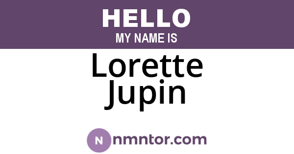Lorette Jupin