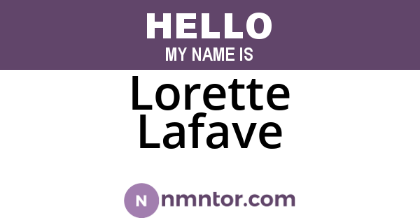 Lorette Lafave