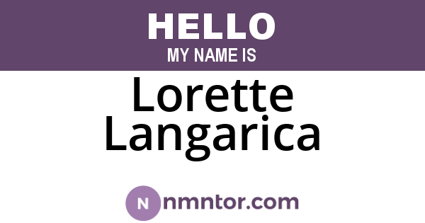 Lorette Langarica