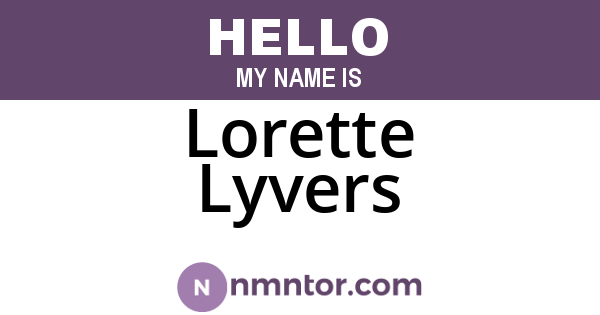 Lorette Lyvers