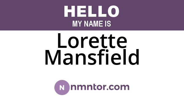 Lorette Mansfield