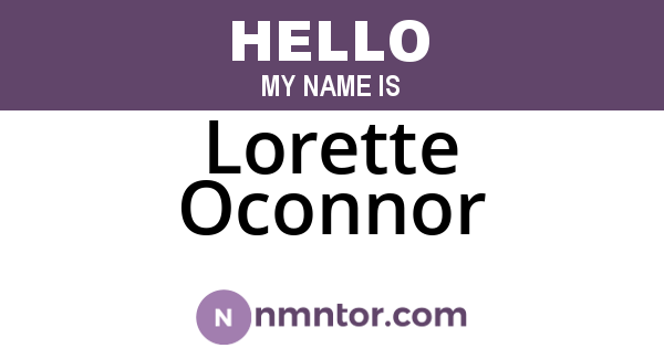 Lorette Oconnor