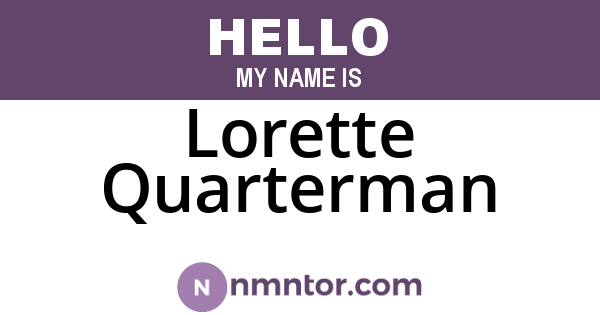 Lorette Quarterman