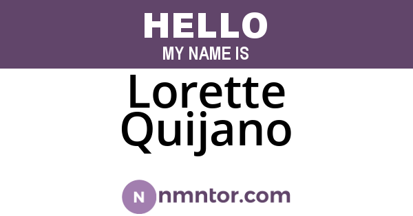 Lorette Quijano