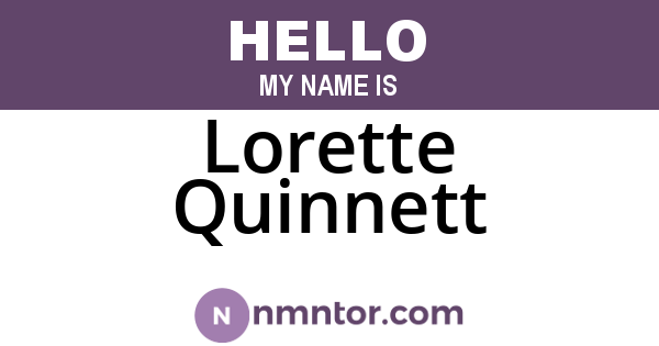 Lorette Quinnett