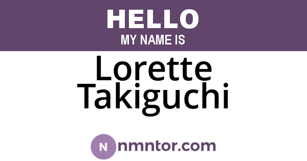Lorette Takiguchi