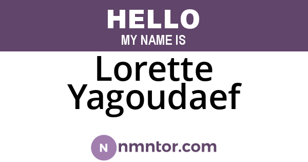 Lorette Yagoudaef