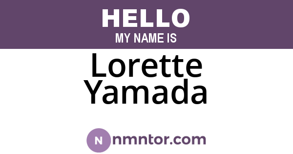 Lorette Yamada