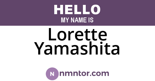 Lorette Yamashita