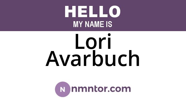 Lori Avarbuch
