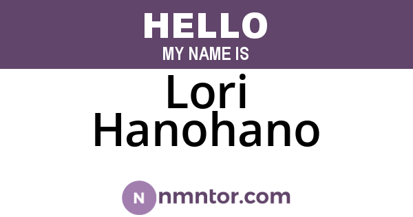 Lori Hanohano