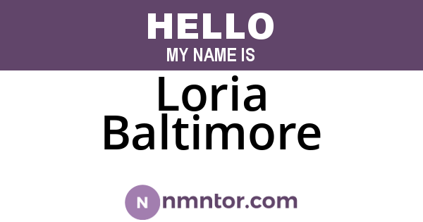 Loria Baltimore