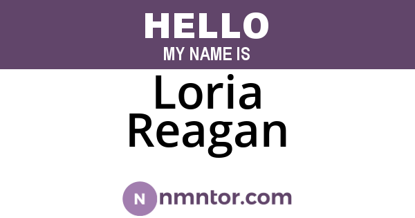 Loria Reagan
