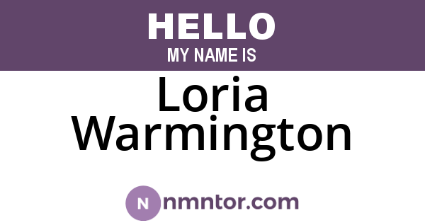 Loria Warmington