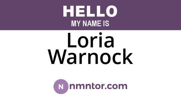 Loria Warnock
