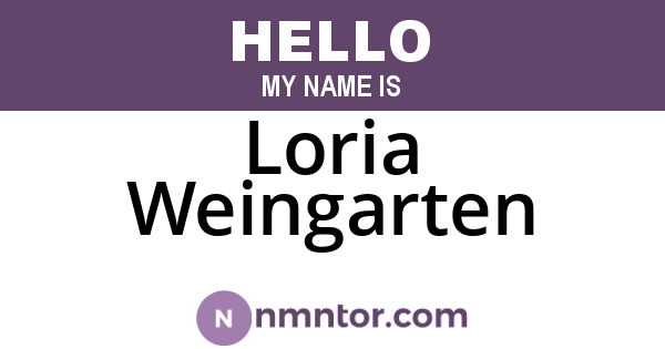 Loria Weingarten