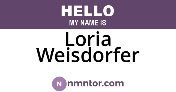 Loria Weisdorfer