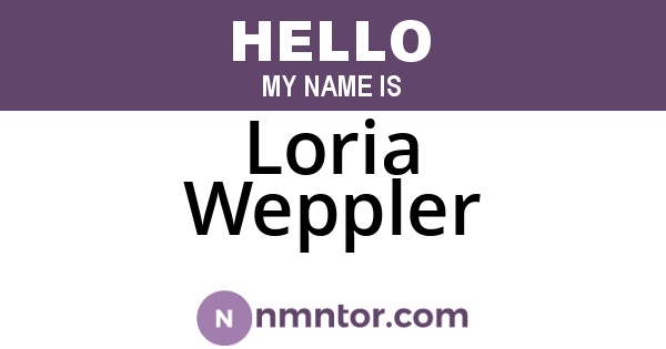 Loria Weppler