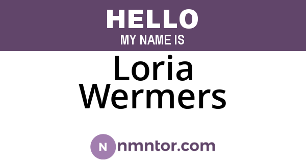 Loria Wermers