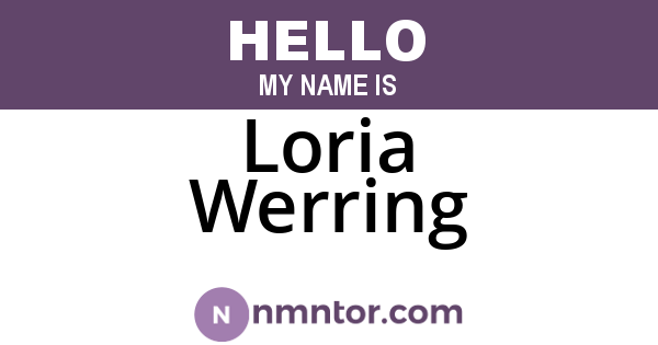Loria Werring