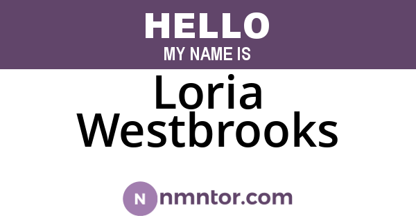 Loria Westbrooks