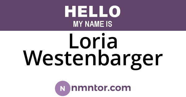 Loria Westenbarger