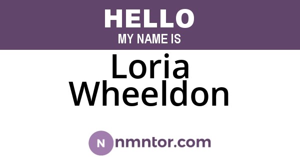 Loria Wheeldon