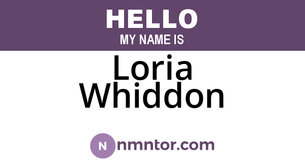 Loria Whiddon