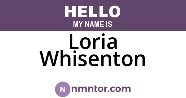 Loria Whisenton