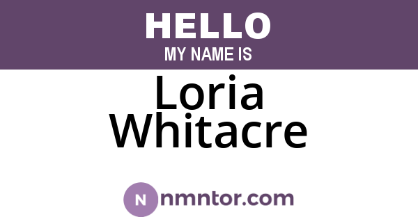 Loria Whitacre