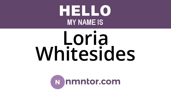 Loria Whitesides