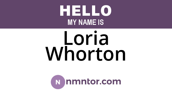 Loria Whorton