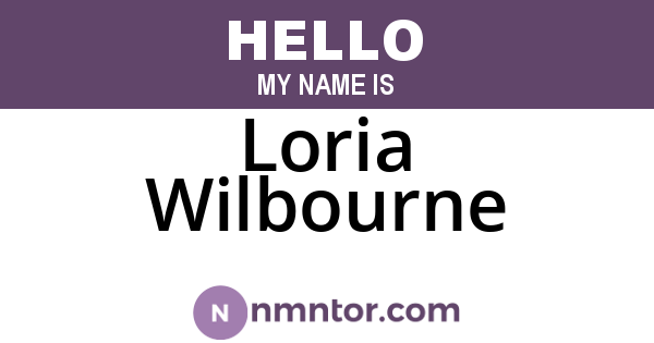 Loria Wilbourne