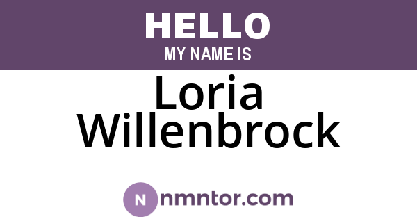 Loria Willenbrock