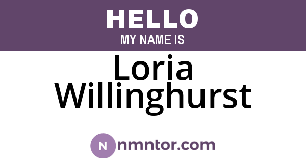 Loria Willinghurst