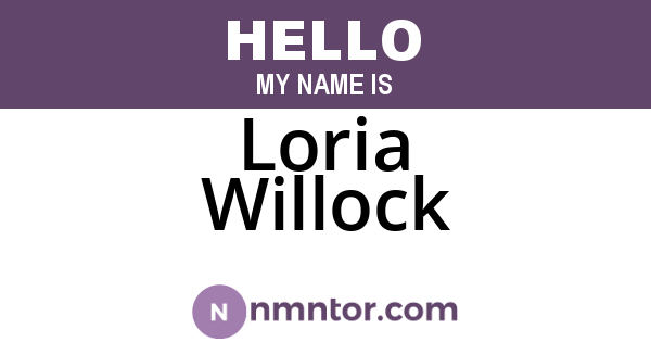 Loria Willock